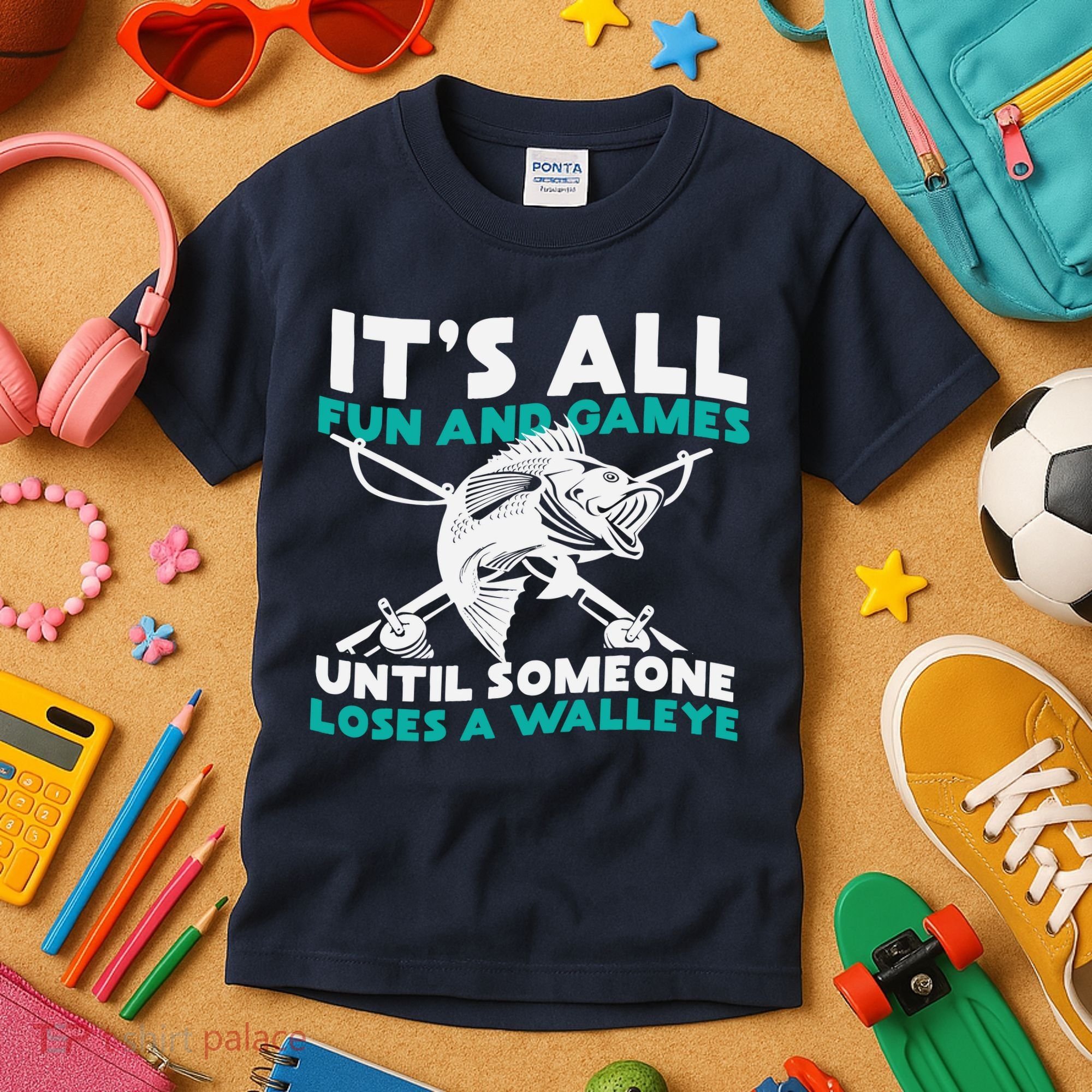 ItS All Fun And Games Until Someone Loses A Walleye Kids T-Shirt