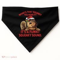 Its A Funny Squeaky Sound Christmas Squirrel USA-Made Doggie Bandana thumb 0