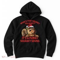 Its A Funny Squeaky Sound Christmas Squirrel Hoodie thumb 0