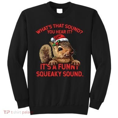 Its A Funny Squeaky Sound Christmas Squirrel Sweatshirt