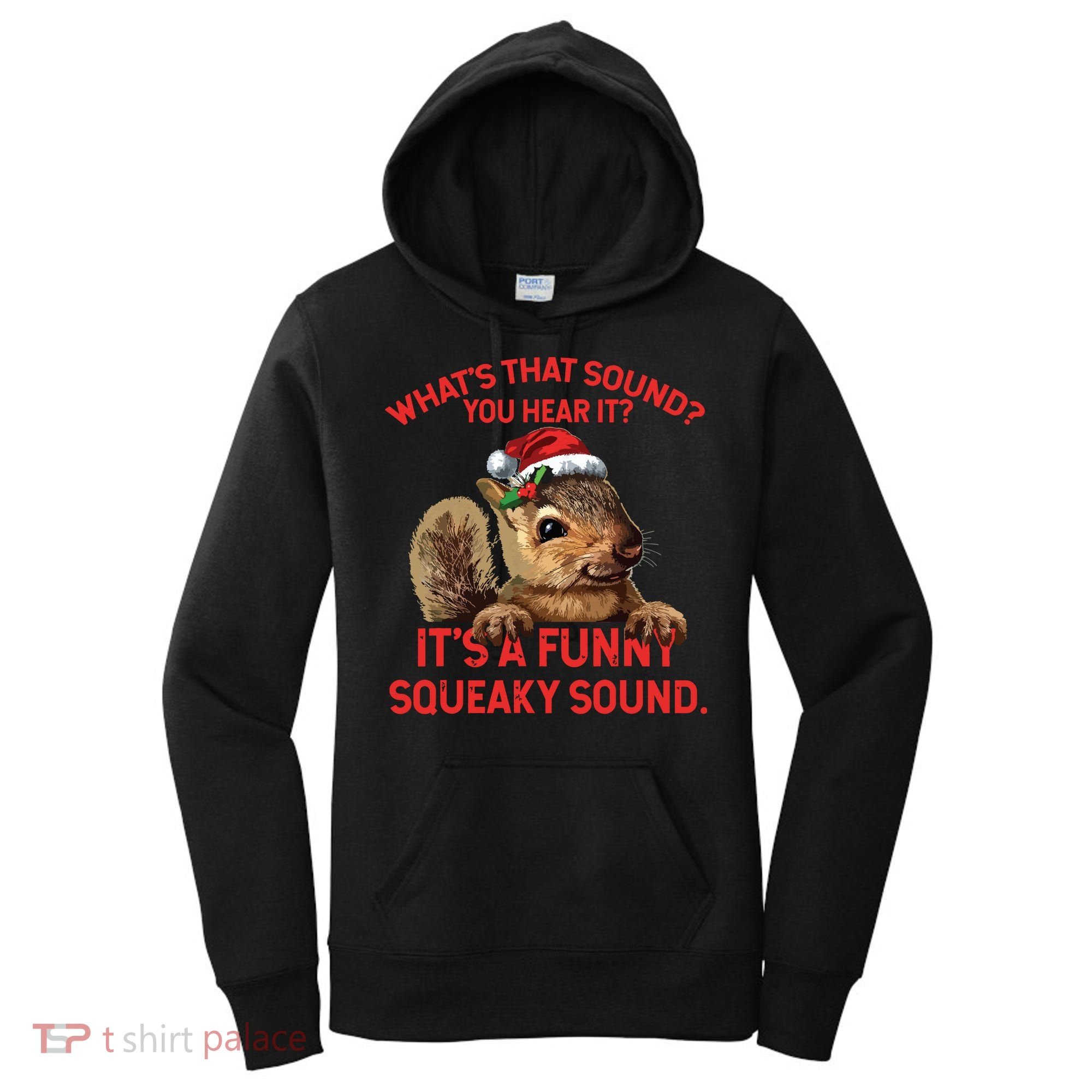 Its A Funny Squeaky Sound Christmas Squirrel Women's Hoodie
