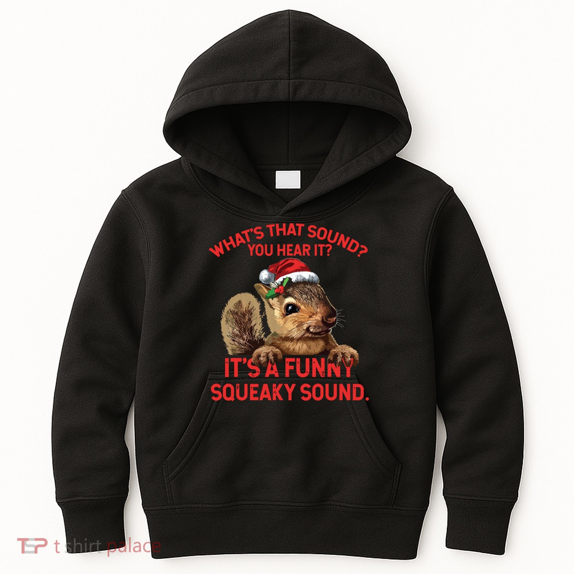 Its A Funny Squeaky Sound Christmas Squirrel Kids Hoodie