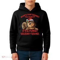 Its A Funny Squeaky Sound Christmas Squirrel Kids Hoodie thumb 4