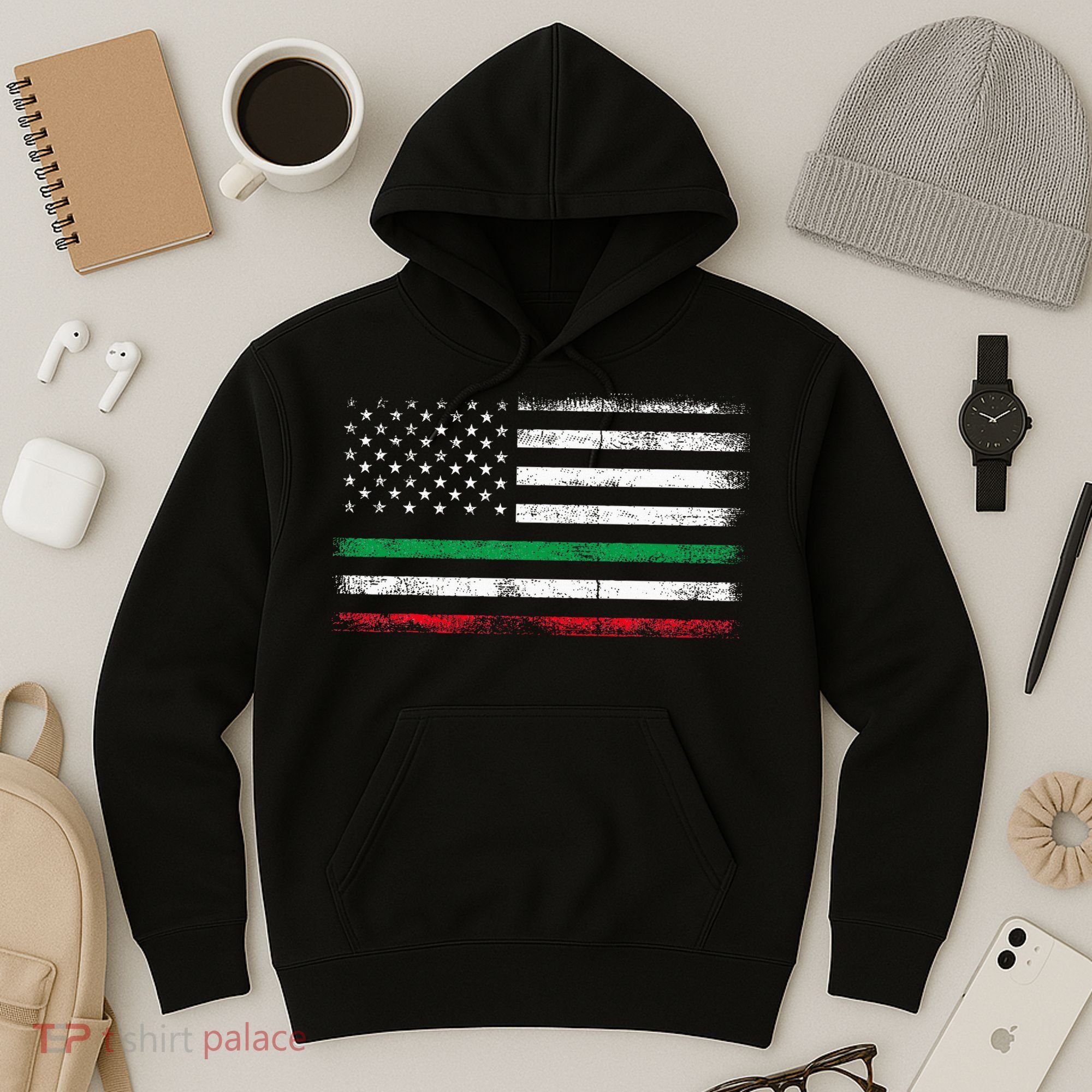 Italian American Flag Italy Flag Hoodie
