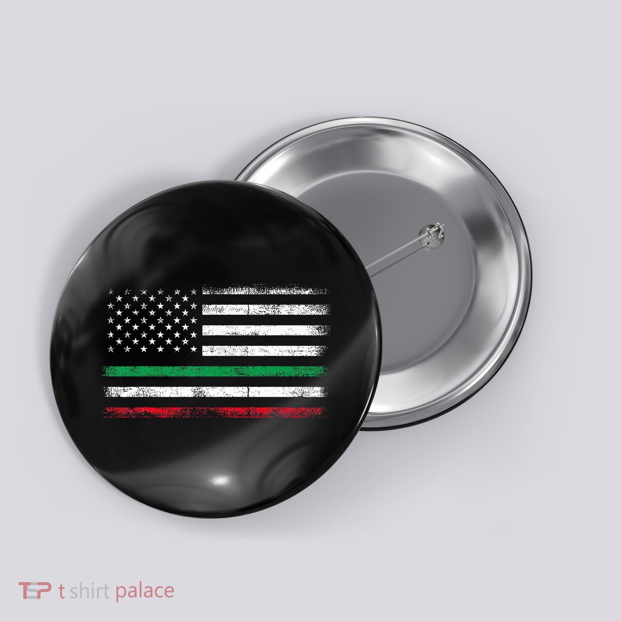 Italian American Flag Italy Flag Button