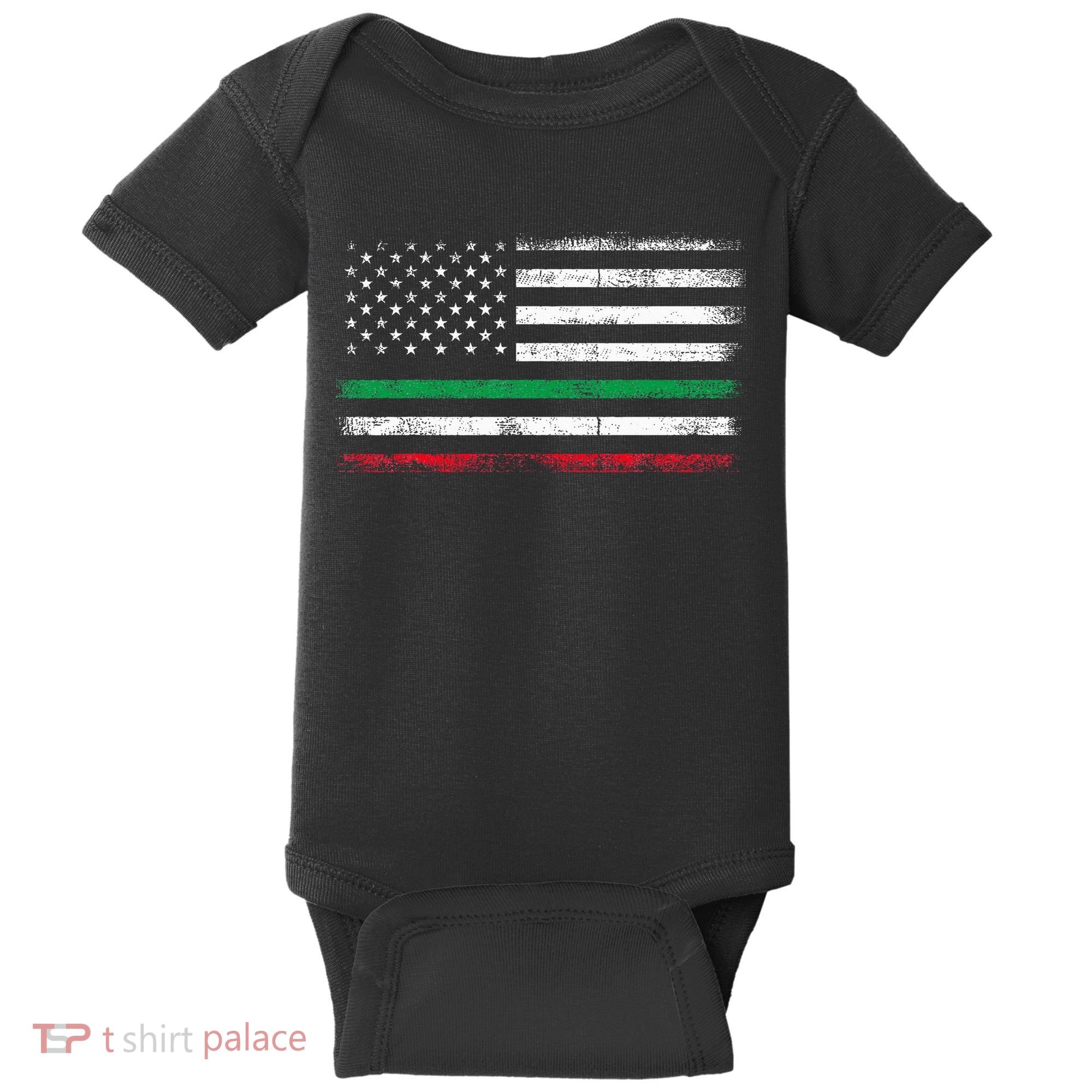 Italian American Flag Italy Flag Baby Bodysuit