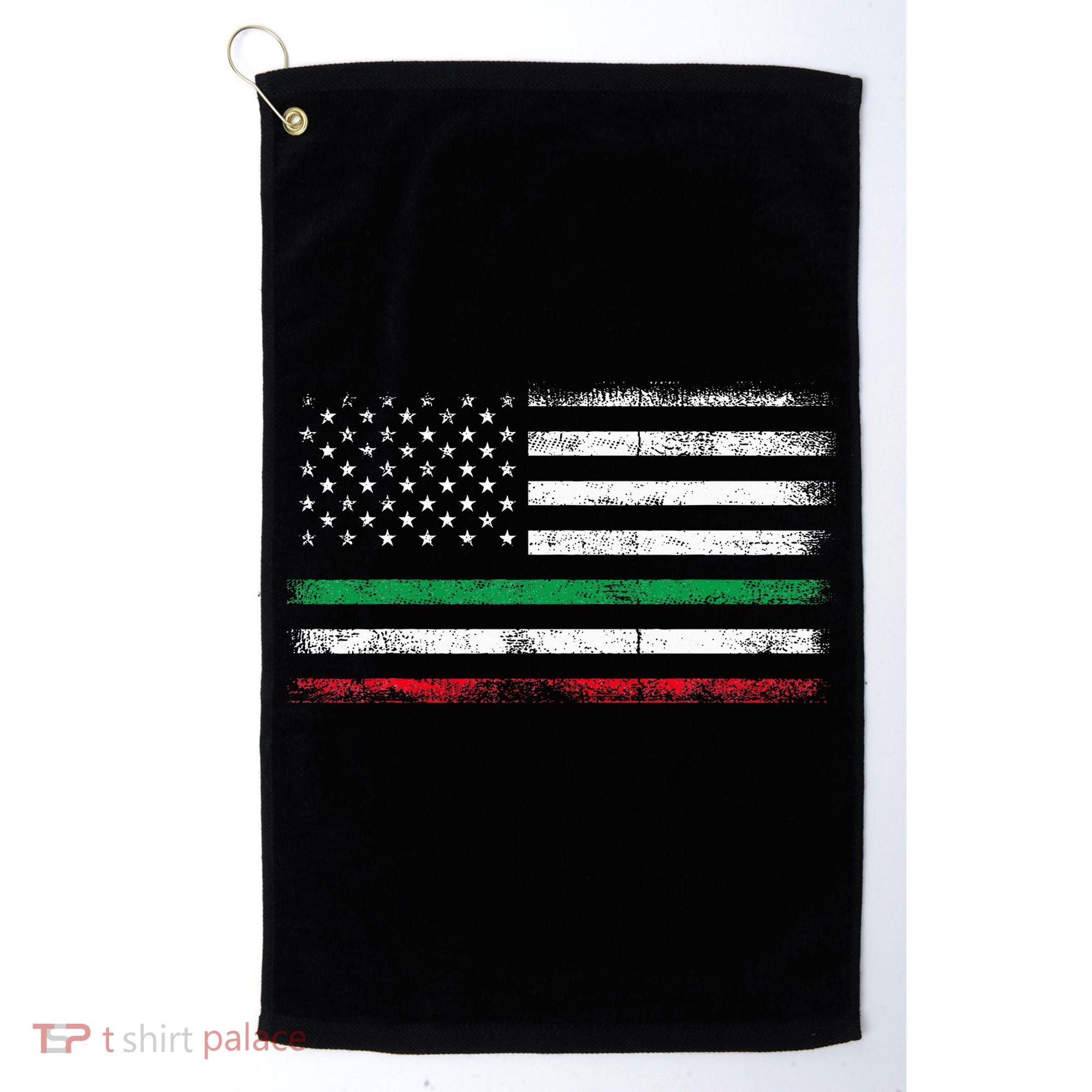 Italian American Flag Italy Flag Golf Towel