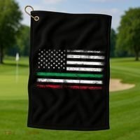 Italian American Flag Italy Flag Golf Towel thumb 1