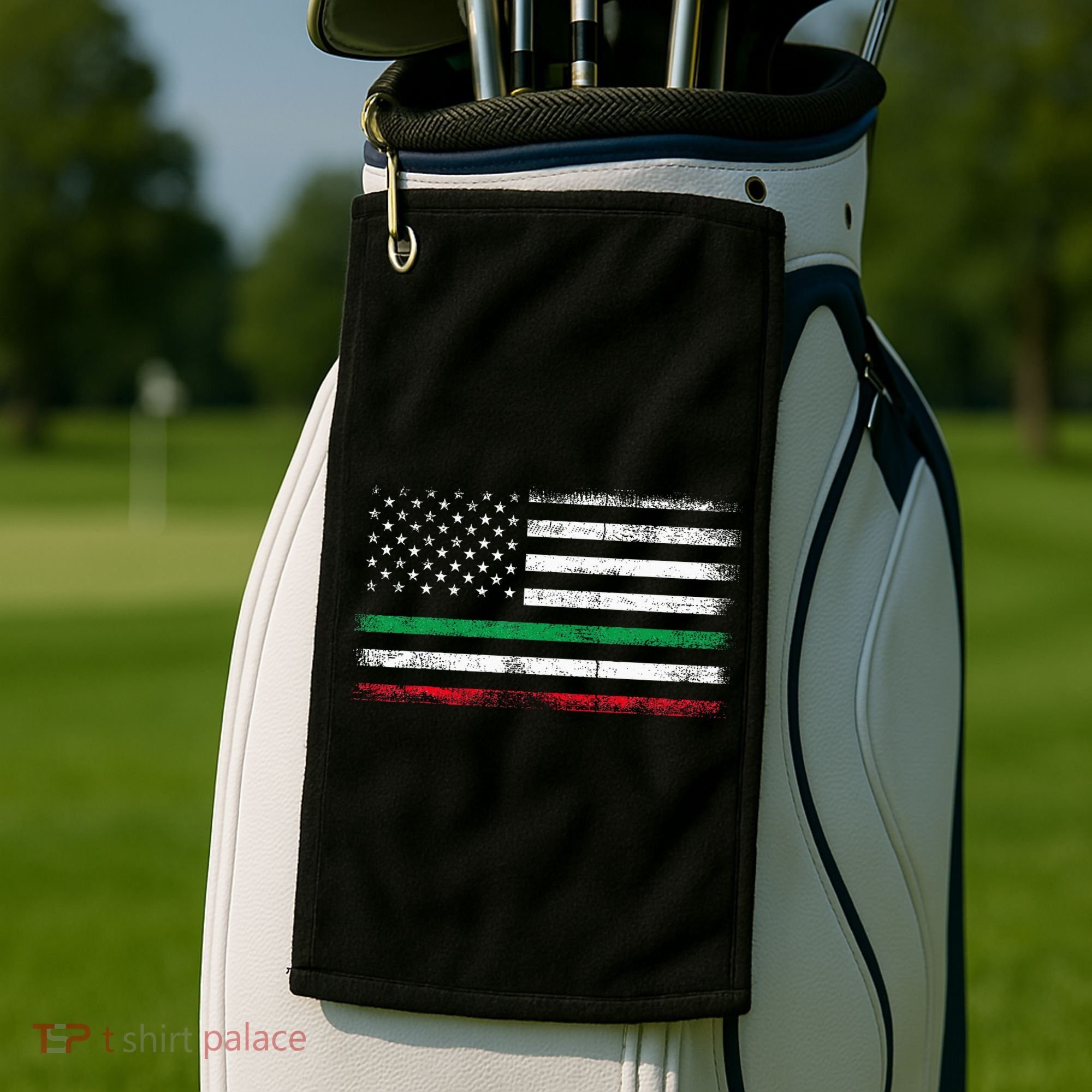 Italian American Flag Italy Flag Golf Towel