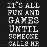 ItS All Fun And Games Hr Funny Quotes Human Resources Gift Women's Hoodie thumb 2