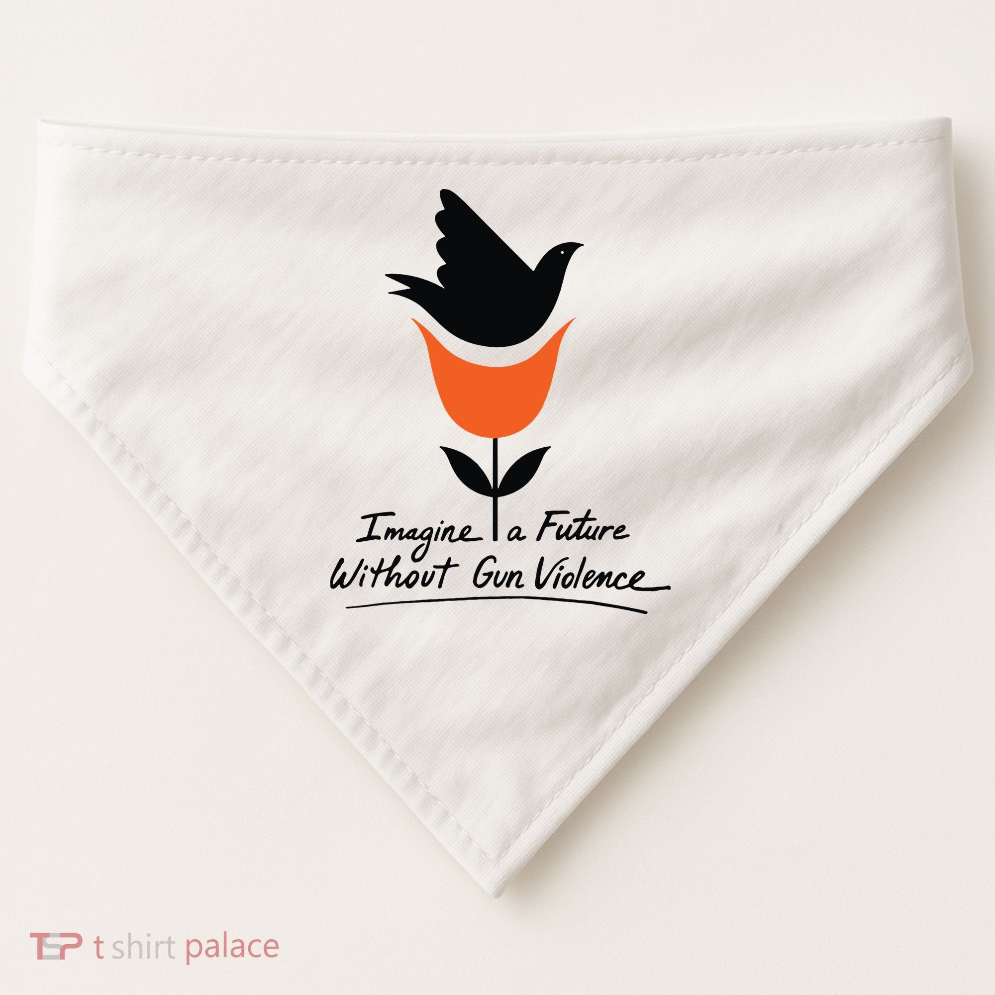Imagine A Future Without Gun Violence Tee For Gun Control USA-Made Doggie Bandana
