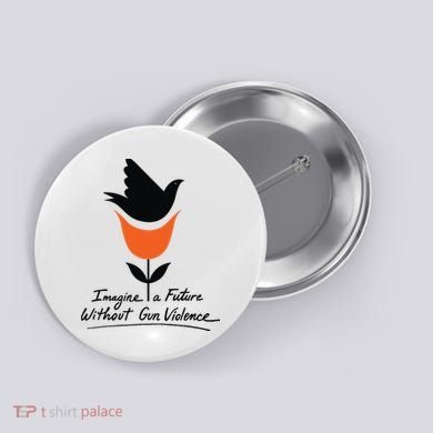 Imagine A Future Without Gun Violence Tee For Gun Control Button