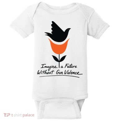Imagine A Future Without Gun Violence Tee For Gun Control Baby Bodysuit