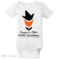 Imagine A Future Without Gun Violence Tee For Gun Control Baby Bodysuit thumb 0