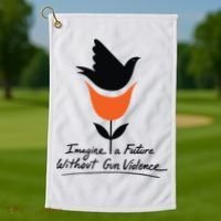 Imagine A Future Without Gun Violence Tee For Gun Control Golf Towel thumb 1