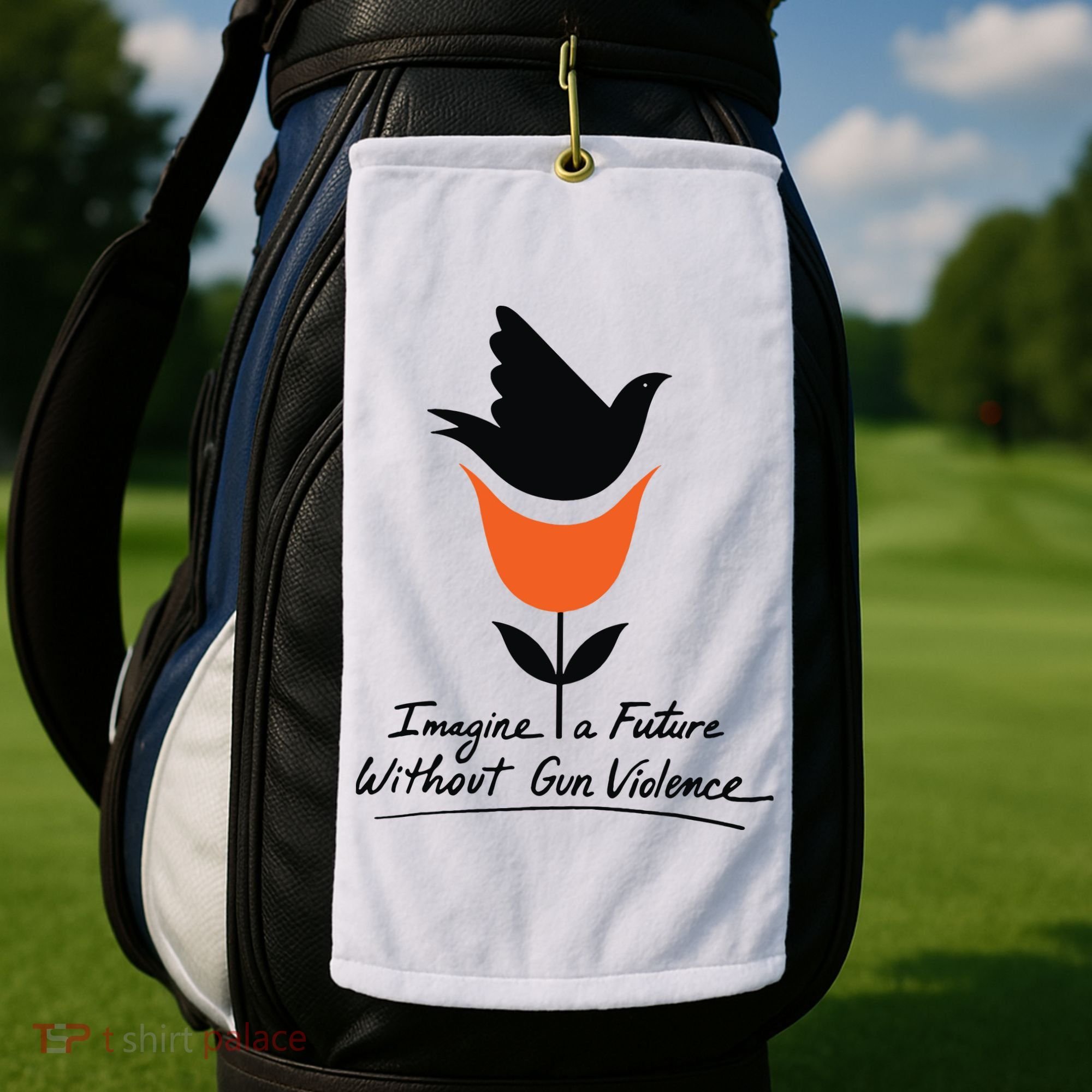Imagine A Future Without Gun Violence Tee For Gun Control Golf Towel