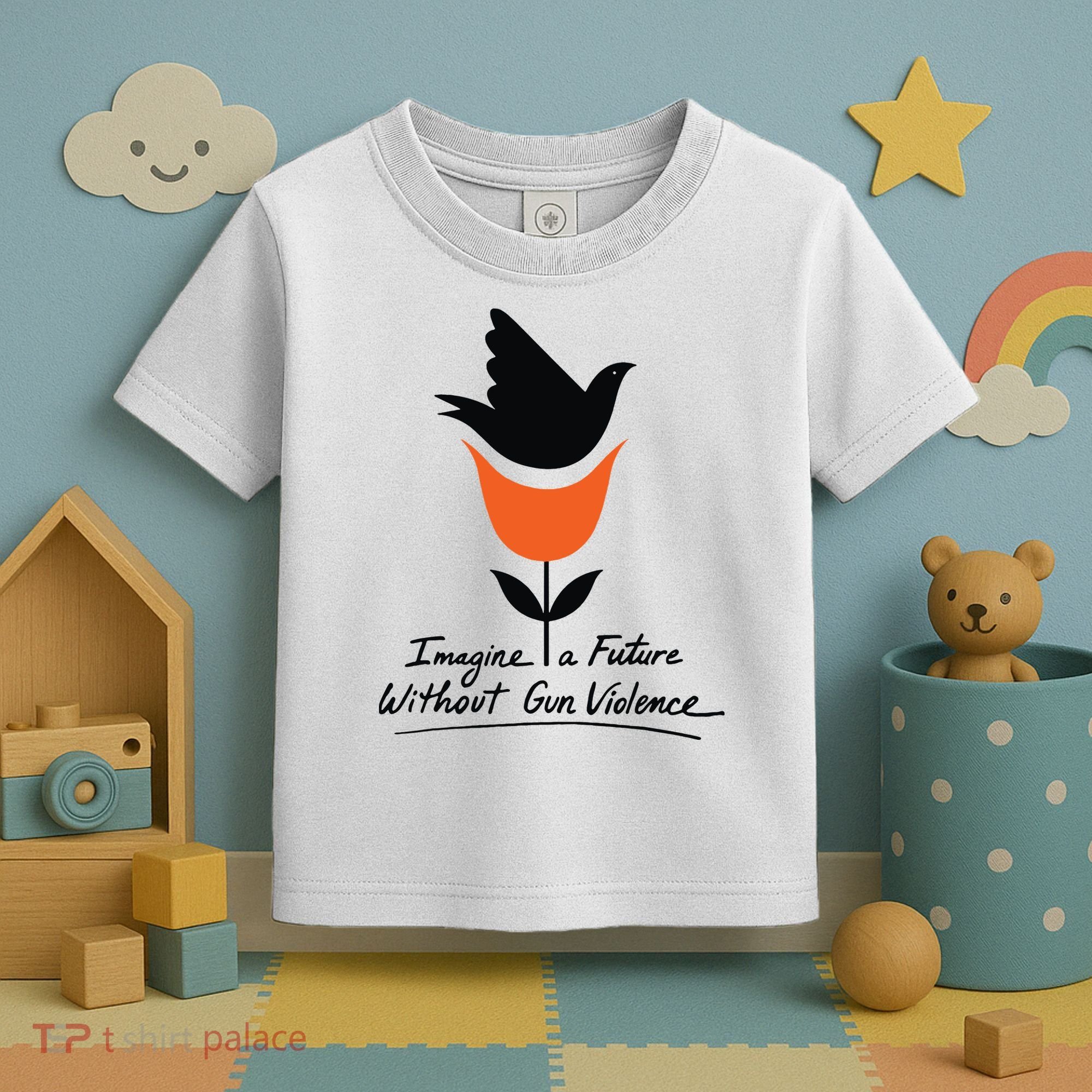 Imagine A Future Without Gun Violence Tee For Gun Control Toddler T-Shirt