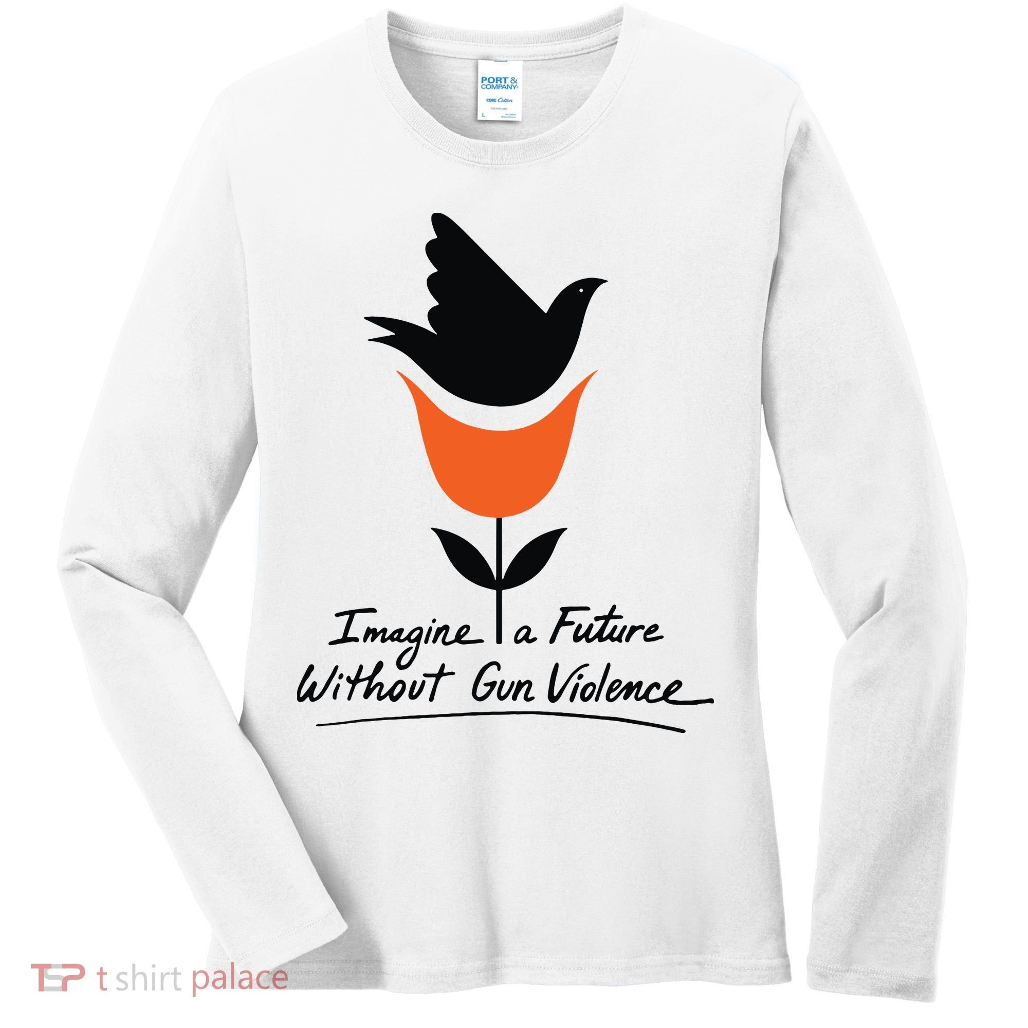 Imagine A Future Without Gun Violence Tee For Gun Control Women's Long Sleeve Shirt