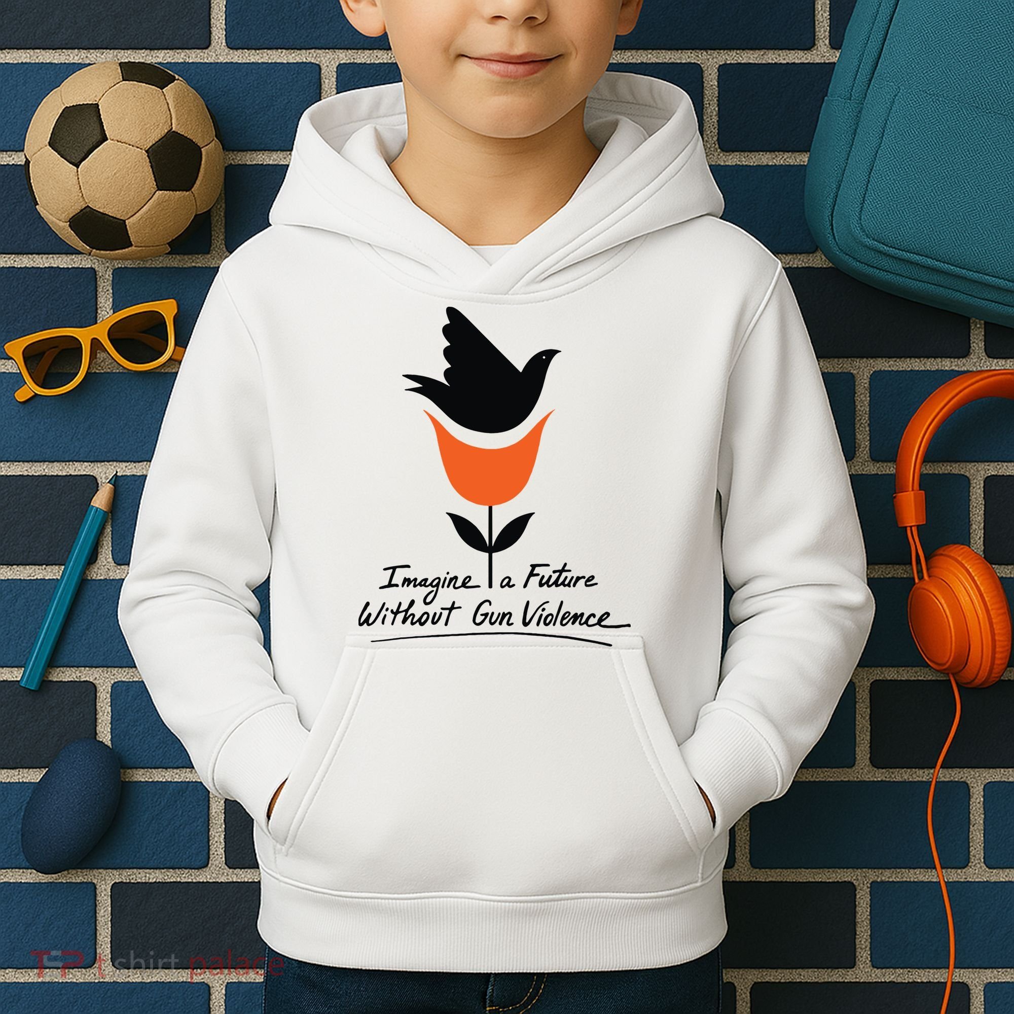 Imagine A Future Without Gun Violence Tee For Gun Control Kids Hoodie