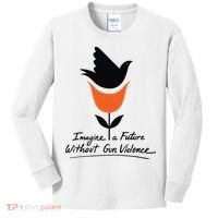 Imagine A Future Without Gun Violence Tee For Gun Control Kids Long Sleeve Shirt thumb 0