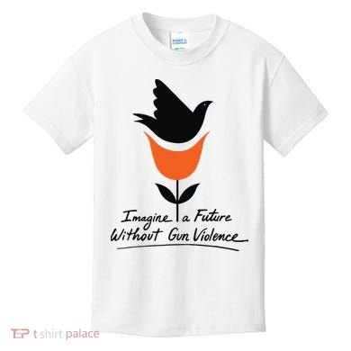 Imagine A Future Without Gun Violence Tee For Gun Control Kids T-Shirt