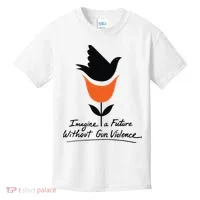 Imagine A Future Without Gun Violence Tee For Gun Control Kids T-Shirt thumb 0