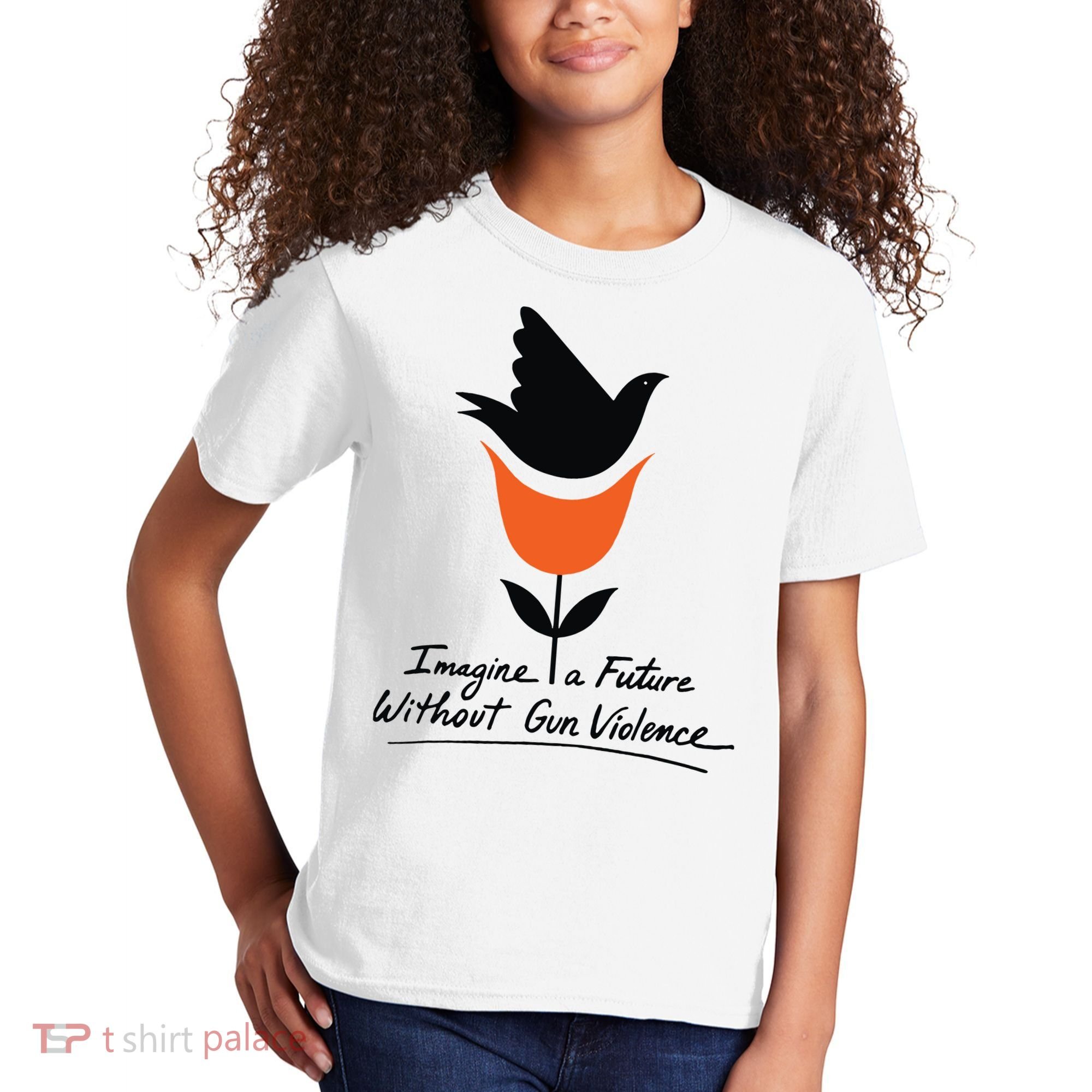 Imagine A Future Without Gun Violence Tee For Gun Control Kids T-Shirt