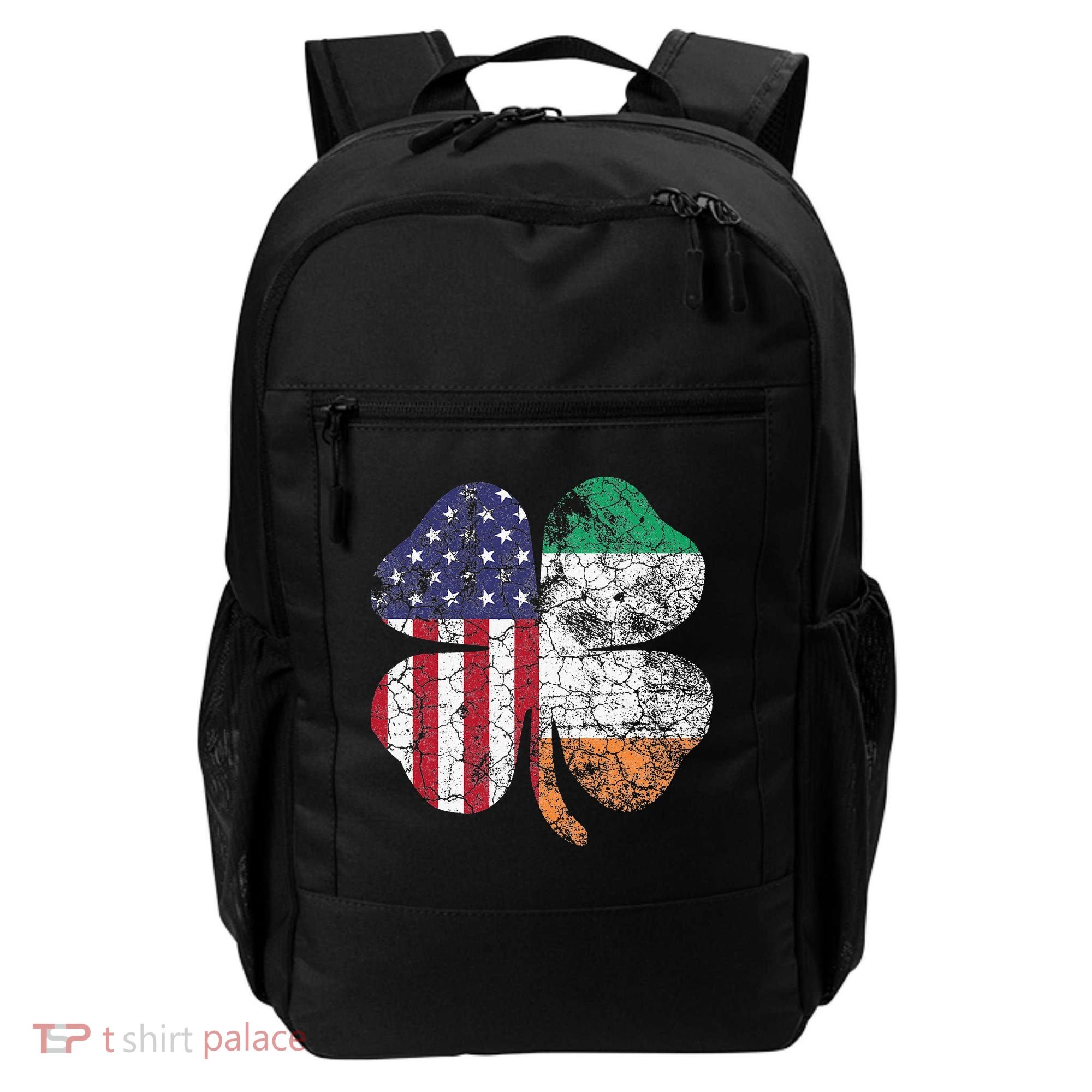 Irish American Flag Ireland Flag ST PATRICKS DAY Gift Lucky Backpack