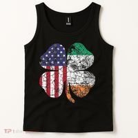 Irish American Flag Ireland Flag ST PATRICKS DAY Gift Lucky Tank Top thumb 2