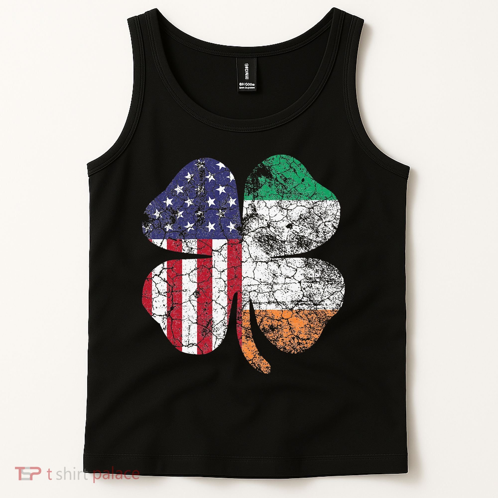 Irish American Flag Ireland Flag ST PATRICKS DAY Gift Lucky Tank Top