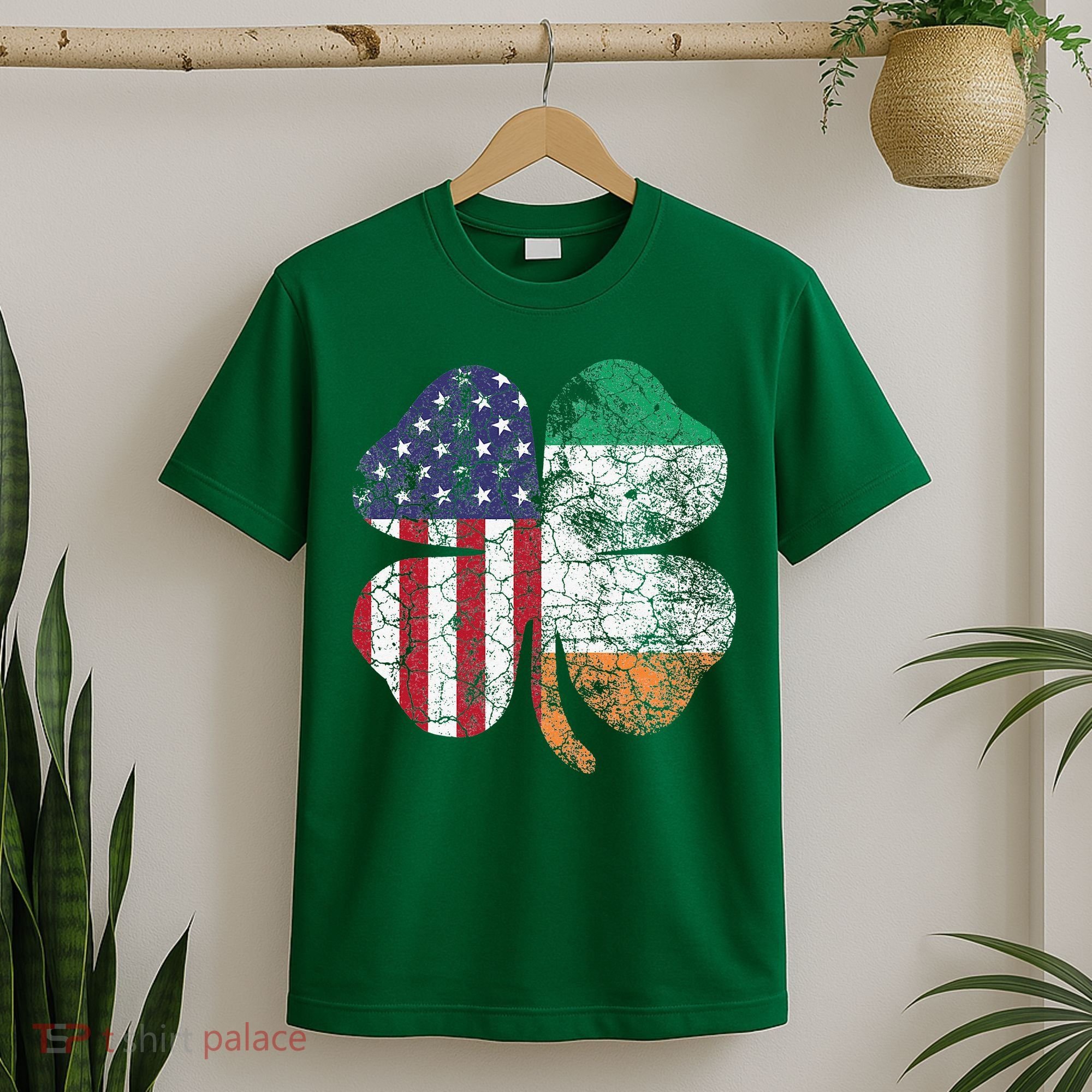 Irish American Flag Ireland Flag ST PATRICKS DAY Gift Lucky T-Shirt