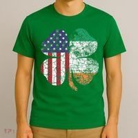 Irish American Flag Ireland Flag ST PATRICKS DAY Gift Lucky T-Shirt thumb 3