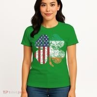 Irish American Flag Ireland Flag ST PATRICKS DAY Gift Lucky Women's T-Shirt thumb 4