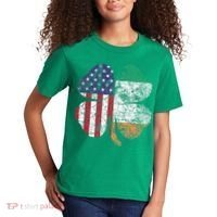 Irish American Flag Ireland Flag ST PATRICKS DAY Gift Lucky Kids T-Shirt thumb 2