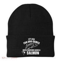 Its All Fun And Games Until Someone Loses A Salmon Fishing Beanie thumb 0