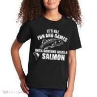 Its All Fun And Games Until Someone Loses A Salmon Fishing Kids T-Shirt thumb 2