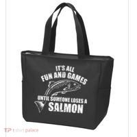 Its All Fun And Games Until Someone Loses A Salmon Fishing Tote Bag thumb 3