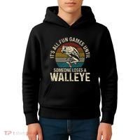 Its All Fun And Games Until Someone Loses A Walleye Fishing Kids Hoodie thumb 4