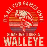 Its All Fun And Games Until Someone Loses A Walleye Fishing Santa Hat thumb 1