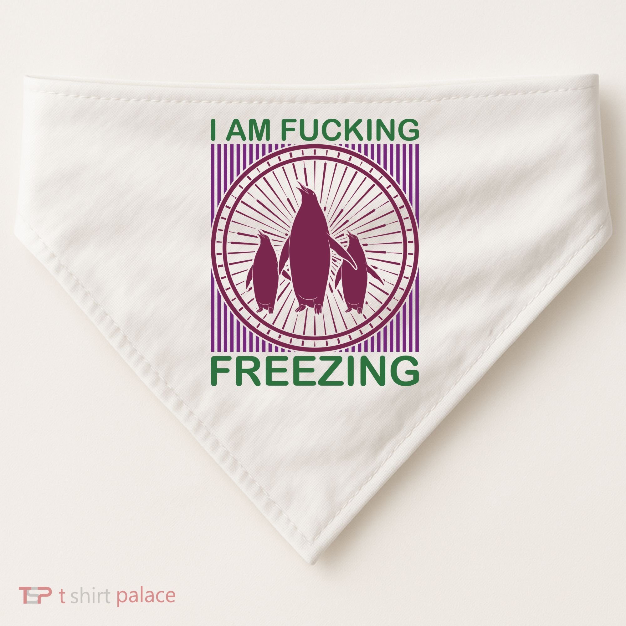 I Am Fucking Freezing USA-Made Doggie Bandana
