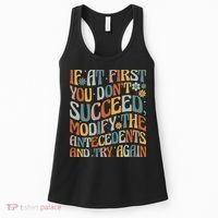 If At First You Dont Succeed Behavior Teacher ABA Therapist Women's Tank Top thumb 0