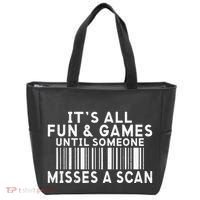 Its All Fun And Games Until Someone Misses A Scan Postal Tote Bag thumb 0