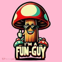 IM A Fun Guy Amusing Mushroom EnthusiastS Funny Pun Coaster thumb 2