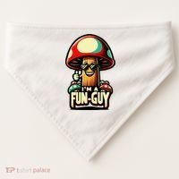 IM A Fun Guy Amusing Mushroom EnthusiastS Funny Pun USA-Made Doggie Bandana thumb 0