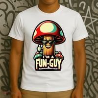 IM A Fun Guy Amusing Mushroom EnthusiastS Funny Pun T-Shirt thumb 3