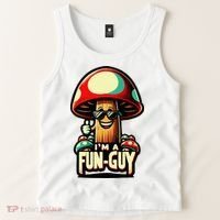 IM A Fun Guy Amusing Mushroom EnthusiastS Funny Pun Tank Top thumb 2