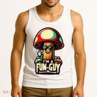 IM A Fun Guy Amusing Mushroom EnthusiastS Funny Pun Tank Top thumb 3