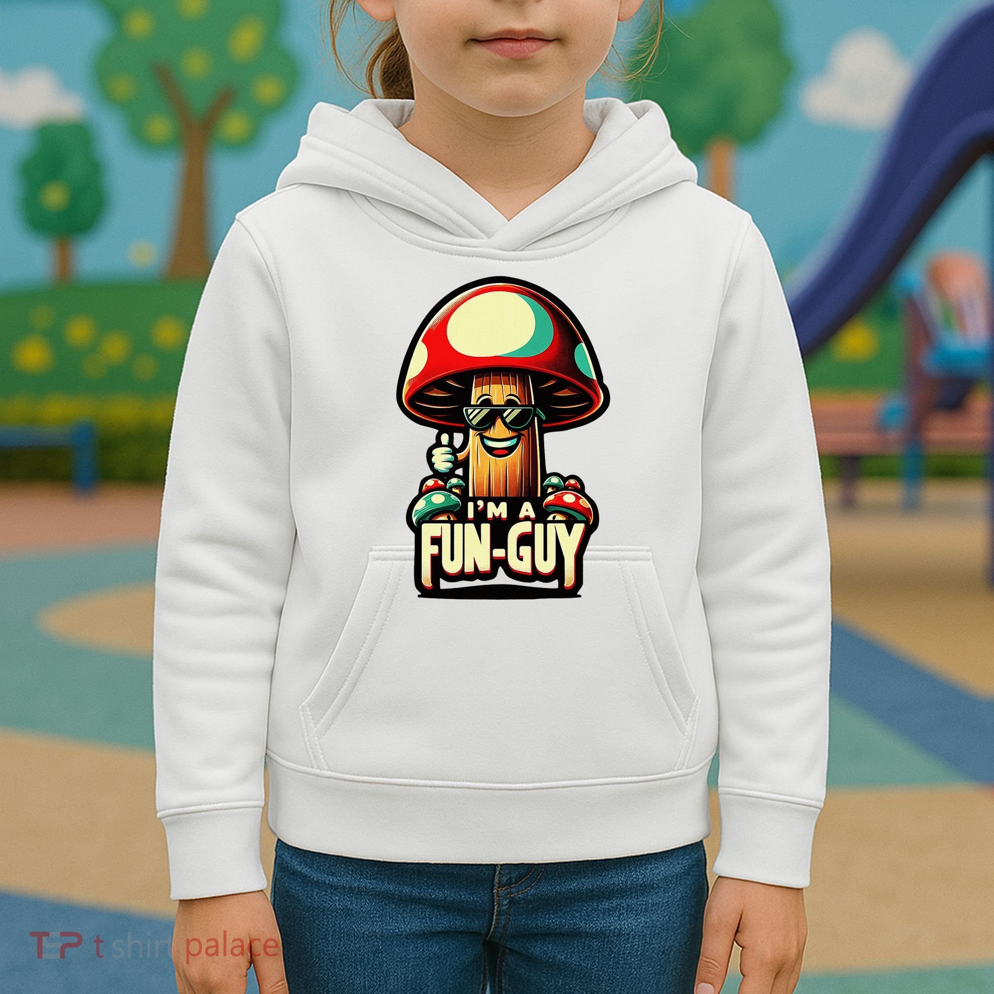 IM A Fun Guy Amusing Mushroom EnthusiastS Funny Pun Kids Hoodie
