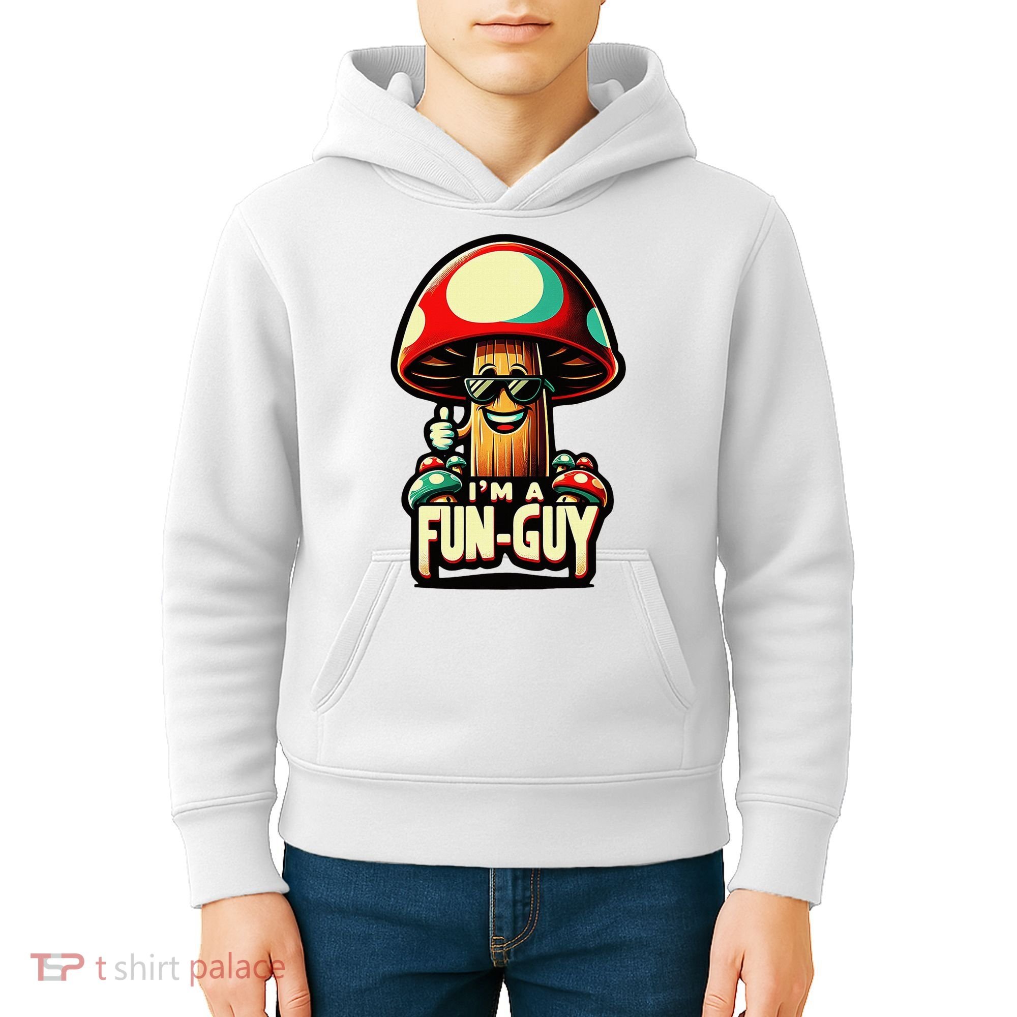 IM A Fun Guy Amusing Mushroom EnthusiastS Funny Pun Kids Hoodie