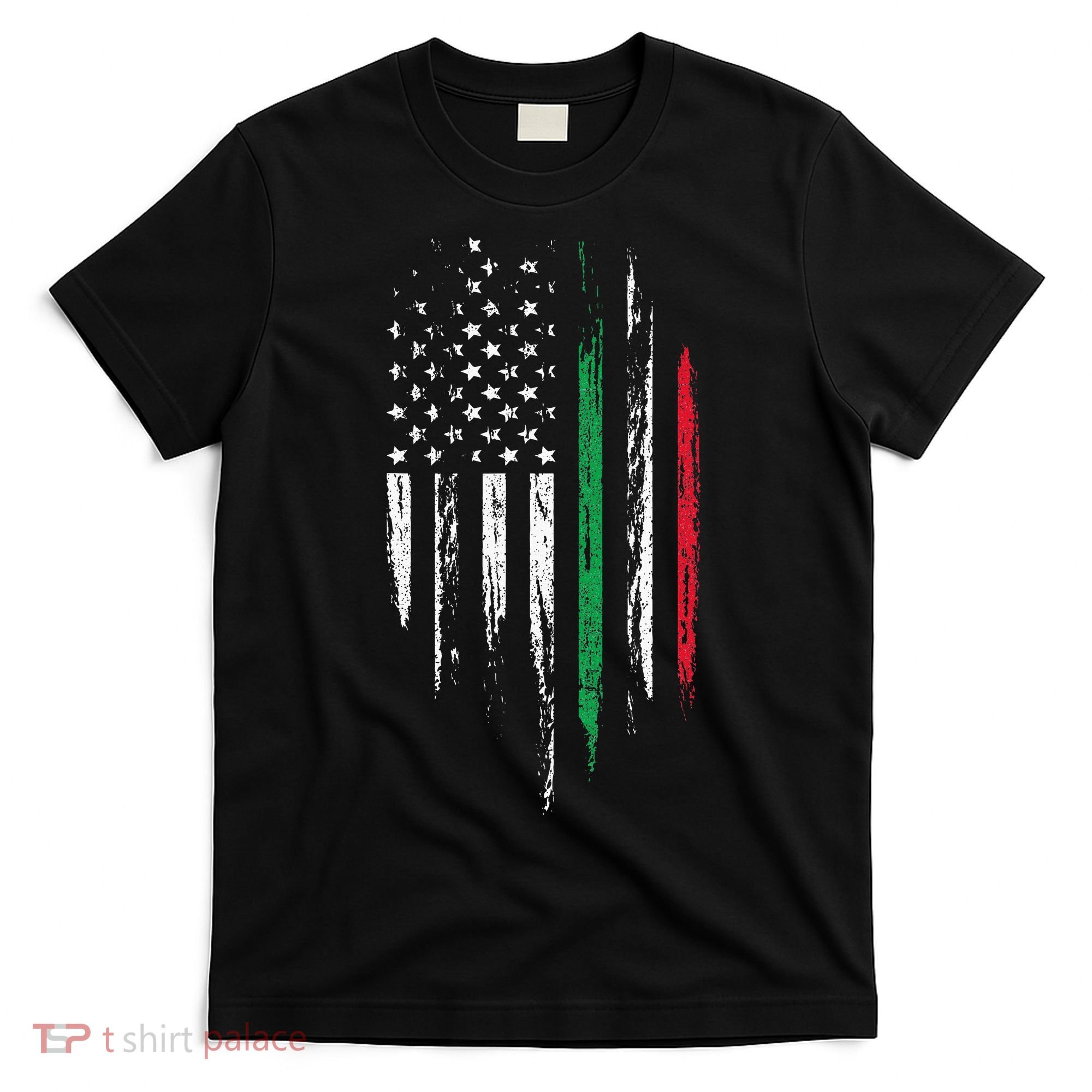 Italian American Flag Combo Italy USA Italia Patriotic Gift T-Shirt